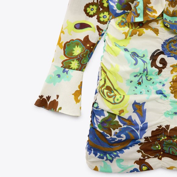 Zara Printed Mini Dress - Picture 6 of 9